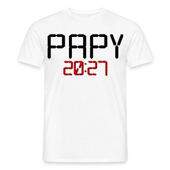 Großvater-Baby 2027, Frankreich - Männer T-Shirt - Weiß - Vorne - AI Model Male 178 dark (178cm)