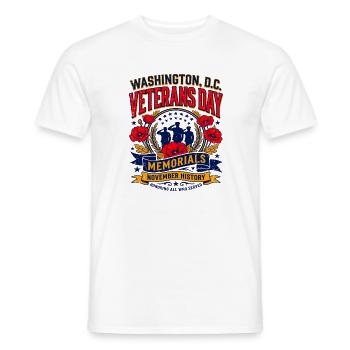 Washington DC Veterans Day Memorials History - Männer T-Shirt - Weiß - Vorne - AI Model Male 178 dark (178cm)