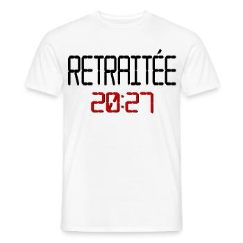 Französischer Rentner 2027, Frankreich - Männer T-Shirt - Weiß - Vorne - AI Model Male 178 dark (178cm)