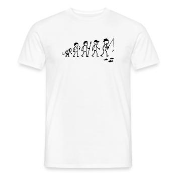  Angler Strichmänchen Angel Evolution - Männer T-Shirt - Weiß - Vorne - AI Model Male 178 dark (178cm)