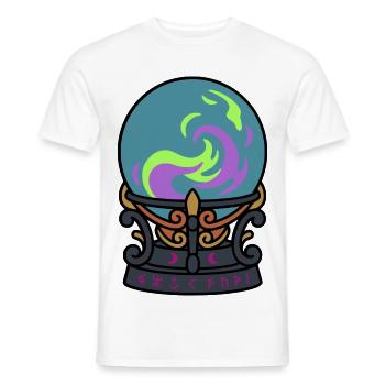 Vintage-Halloween-Kristallkugel-Magie Mystik - Männer T-Shirt - Weiß - Vorne - AI Model Male 178 dark (178cm)