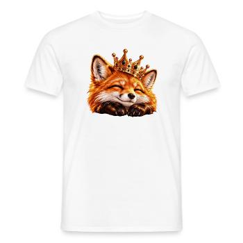 Königlicher Fuchs mit Krone - Männer T-Shirt - Weiß - Vorne - AI Model Male 178 dark (178cm)
