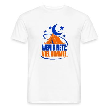 Wenig Netz. Viel Himmel. – Camping - Männer T-Shirt - Weiß - Vorne - AI Model Male 178 dark (178cm)