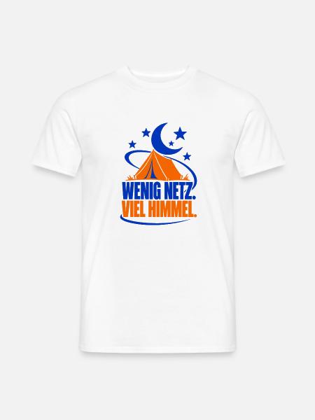 Wenig Netz. Viel Himmel. – Camping - Männer T-Shirt - Weiß