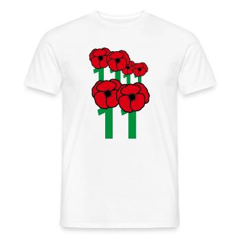 Mohn-Waffenstillstand, Tag 11, 11, 11 - Männer T-Shirt - Weiß - Vorne - AI Model Male 178 dark (178cm)