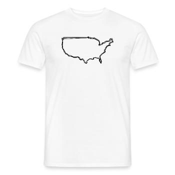 USA-Karte handgezeichnet - Männer T-Shirt - Weiß - Vorne - AI Model Male 178 dark (178cm)