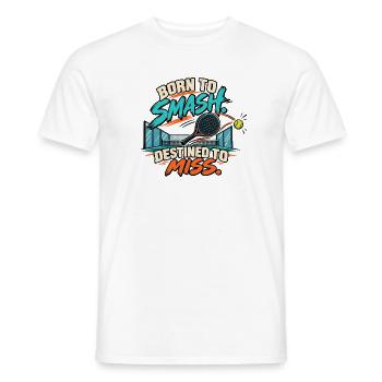 Geboren zum Zerbrechen, dazu bestimmt, zu vermissen | Lustiger Retro-Pade - Männer T-Shirt - Weiß - Vorne - AI Model Male 178 dark (178cm)