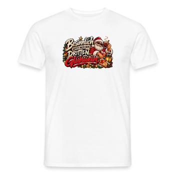 Besinnlich nach dem 3. Glühwein – Santa - Männer T-Shirt - Weiß - Vorne - AI Model Male 178 dark (178cm)
