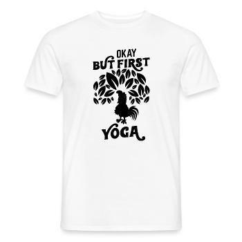 Ja, aber zuerst Yoga - Männer T-Shirt - Weiß - Vorne - AI Model Male 178 dark (178cm)