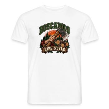 Holzfäller-Lebensstil Rustikaler Wald - Männer T-Shirt - Weiß - Vorne - AI Model Male 178 dark (178cm)
