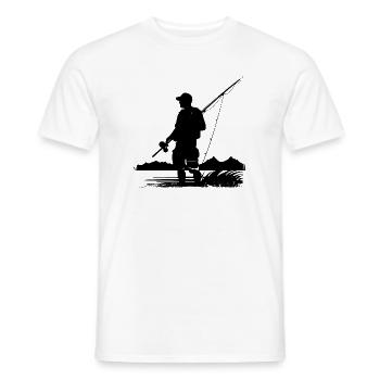 Angeln Skizze - Männer T-Shirt - Weiß - Vorne - AI Model Male 178 dark (178cm)