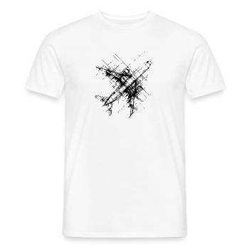 Flugzeug Zeichnung - Männer T-Shirt - Weiß - Vorne - AI Model Male 178 dark (178cm)