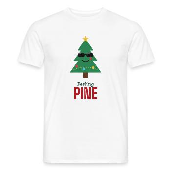 Feeling Pine Cute Weihnachtsbaum-Wortspiel-Pullover - Männer T-Shirt - Weiß - Vorne - AI Model Male 178 dark (178cm)