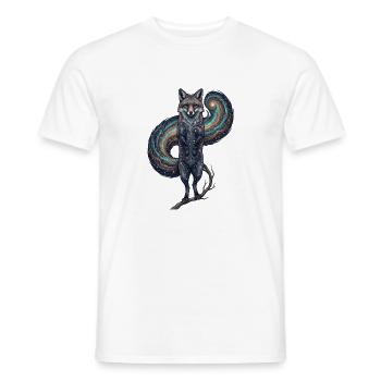 Kosmischer Fuchs – Galaxie Sternen Kunst - Männer T-Shirt - Weiß - Vorne - AI Model Male 178 dark (178cm)