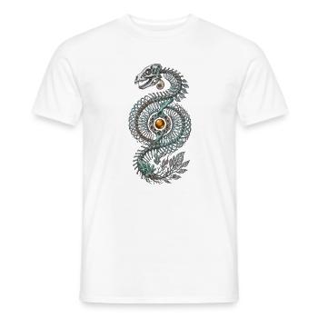 Skelett Dinosaurier Natur Fantasy Kunst - Männer T-Shirt - Weiß - Vorne - AI Model Male 178 dark (178cm)