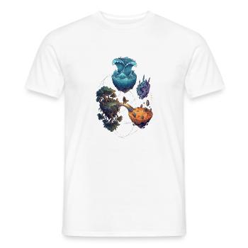 Schwebende Fantasy Inseln – Epische Reise - Männer T-Shirt - Weiß - Vorne - AI Model Male 178 dark (178cm)