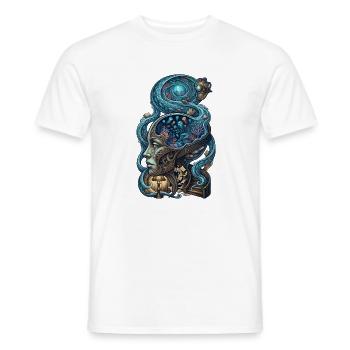 Surreales Ozean Gehirn – Fantasy Kunst - Männer T-Shirt - Weiß - Vorne - AI Model Male 178 dark (178cm)