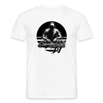 DJ - Männer T-Shirt - Weiß - Vorne - AI Model Male 178 dark (178cm)
