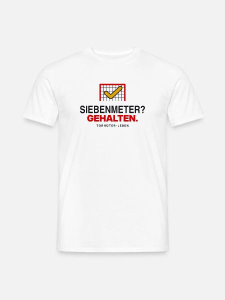 Siebenmeter? Gehalten. - Männer T-Shirt - Weiß