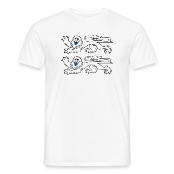 Estnisches Wappen lustiges Geschenk-T-Shirt - Männer T-Shirt - Weiß - Vorne - AI Model Male 178 dark (178cm)