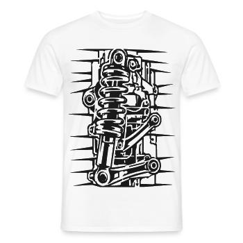 Coilover Lineart Federungskunst - Männer T-Shirt - Weiß - Vorne - AI Model Male 178 dark (178cm)