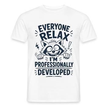 Professionally Developed - Männer T-Shirt - Weiß - Vorne - AI Model Male 178 dark (178cm)