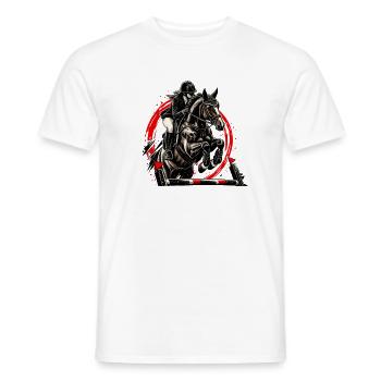 Springreiten - Männer T-Shirt - Weiß - Vorne - AI Model Male 178 dark (178cm)