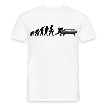 Billiard Evolution Billiardtisch Billiardspieler - Männer T-Shirt - Weiß - Vorne - AI Model Male 178 dark (178cm)