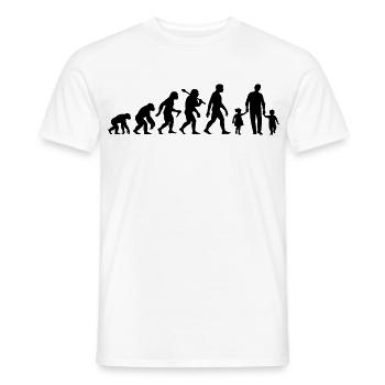 Vater Sohn Tochter Evolution Für Besten Vater - Männer T-Shirt - Weiß - Vorne - AI Model Male 178 dark (178cm)