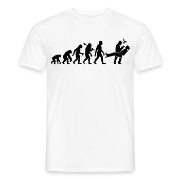 Zahnarzt Evolution für Zahnmediziner - Männer T-Shirt - Weiß - Vorne - AI Model Male 178 dark (178cm)