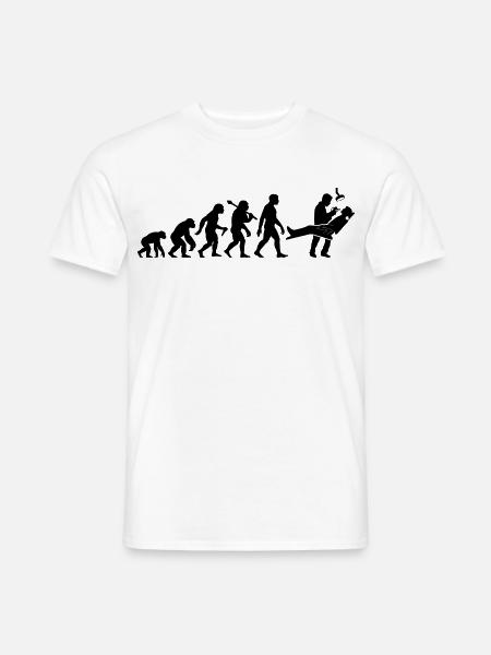 Zahnarzt Evolution für Zahnmediziner - Männer T-Shirt - Weiß