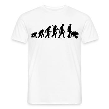 Gärtner Evolution Gärtnern Gärtnerei Gartenarbeit - Männer T-Shirt - Weiß - Vorne - AI Model Male 178 dark (178cm)