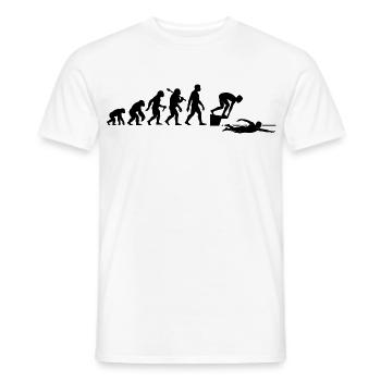 Schwimmer Evolution Schwimmen Für Schwimmlehrer - Männer T-Shirt - Weiß - Vorne - AI Model Male 178 dark (178cm)
