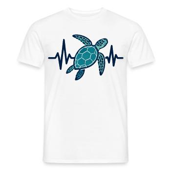 Schildkröte_Liebhaber_Geschenk_Shirt - Männer T-Shirt - Weiß - Vorne - AI Model Male 178 dark (178cm)