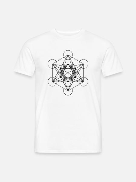 Metatron Cube T-Shirt - Männer T-Shirt - Weiß