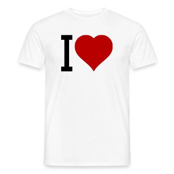 Rotes Herz Symbol - Männer T-Shirt - Weiß - Vorne - AI Model Male 178 dark (178cm)
