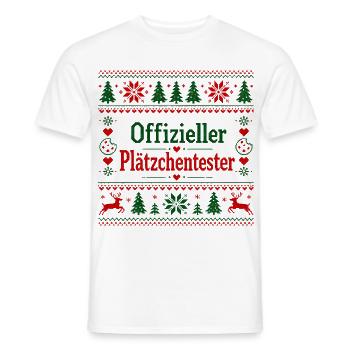 Offizieller Plätzchentester - Männer T-Shirt - Weiß - Vorne - AI Model Male 178 dark (178cm)