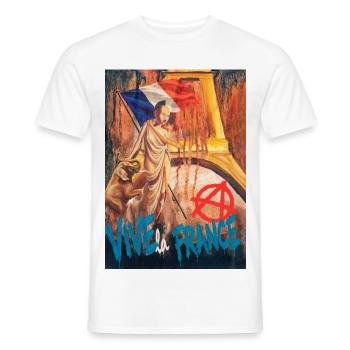 Vive la France - Männer T-Shirt - Weiß - Vorne - AI Model Male 178 dark (178cm)