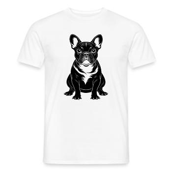 Französischer Bulldoggensitz - Männer T-Shirt - Weiß - Vorne - AI Model Male 178 dark (178cm)