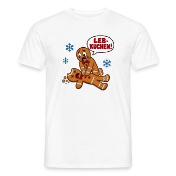 Leb-Kuchen – Weihnachten für alle - Männer T-Shirt - Weiß - Vorne - AI Model Male 178 dark (178cm)