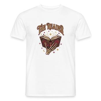 Der Leser  - Männer T-Shirt - Weiß - Vorne - AI Model Male 178 dark (178cm)