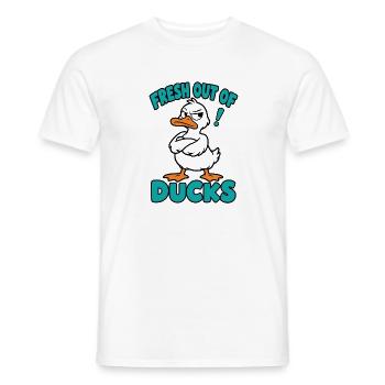 Fresh Out Of Ducks Lustige Freche Ente - Männer T-Shirt - Weiß - Vorne - AI Model Male 178 dark (178cm)