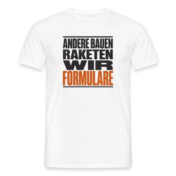 Bürokratie Satire Raketen Formulare Typo - Männer T-Shirt - Weiß - Vorne - AI Model Male 178 dark (178cm)