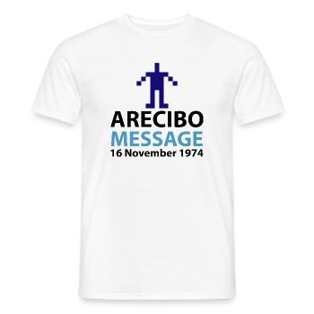 Pixel Avatar Nachricht Logo Arecibo - Männer T-Shirt - Weiß - Vorne - AI Model Male 178 dark (178cm)
