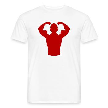 Crimson Flex Silhouette - Männer T-Shirt - Weiß - Vorne - AI Model Male 178 dark (178cm)