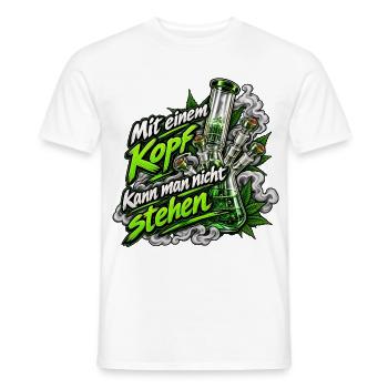 Kopf hoch Bong Lifestyle - Männer T-Shirt - Weiß - Vorne - AI Model Male 178 dark (178cm)