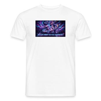 Neon-Eichhörnchen im Galaxienfluss - Männer T-Shirt - Weiß - Vorne - AI Model Male 178 dark (178cm)