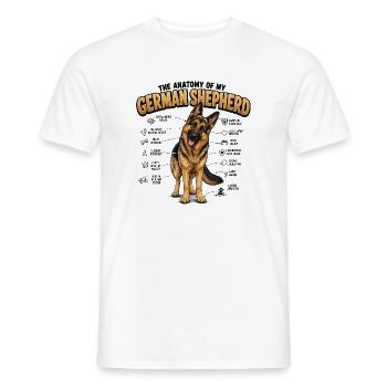 Deutscher Schäferhund Hundehalter T Schäferhund  - Männer T-Shirt - Weiß - Vorne - AI Model Male 178 dark (178cm)