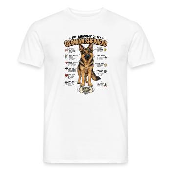 Hundehalter Geschenk Deutscher Schäferhund Gassi  - Männer T-Shirt - Weiß - Vorne - AI Model Male 178 dark (178cm)