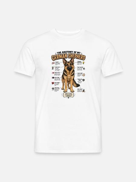 Hundehalter Geschenk Deutscher Schäferhund Gassi - Männer T-Shirt - Weiß